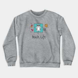 Beach Life Tanning Cat Crewneck Sweatshirt